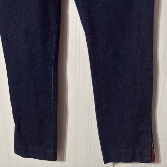 ANTHROPOLOGIE The Essential Slim Denim Split Hem Trousers Sz 0P & 4P - Picture 6 of 8